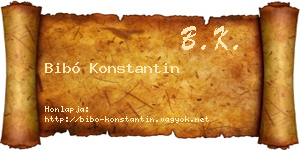 Bibó Konstantin névjegykártya